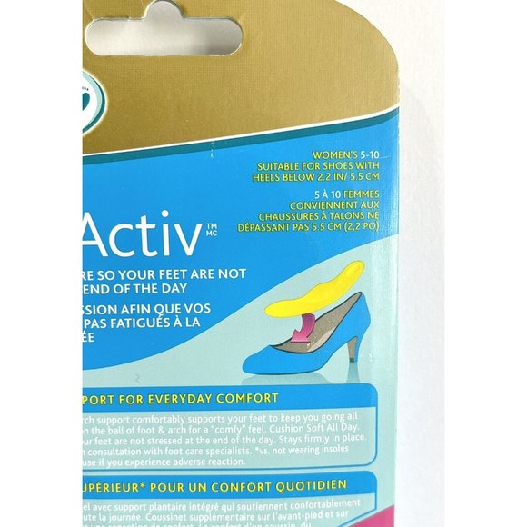 Amopé Gel Activ Ladies High Heel Insoles ~ Comfort Insoles ~ Set of 2 ~ NEW - Picture 10 of 10